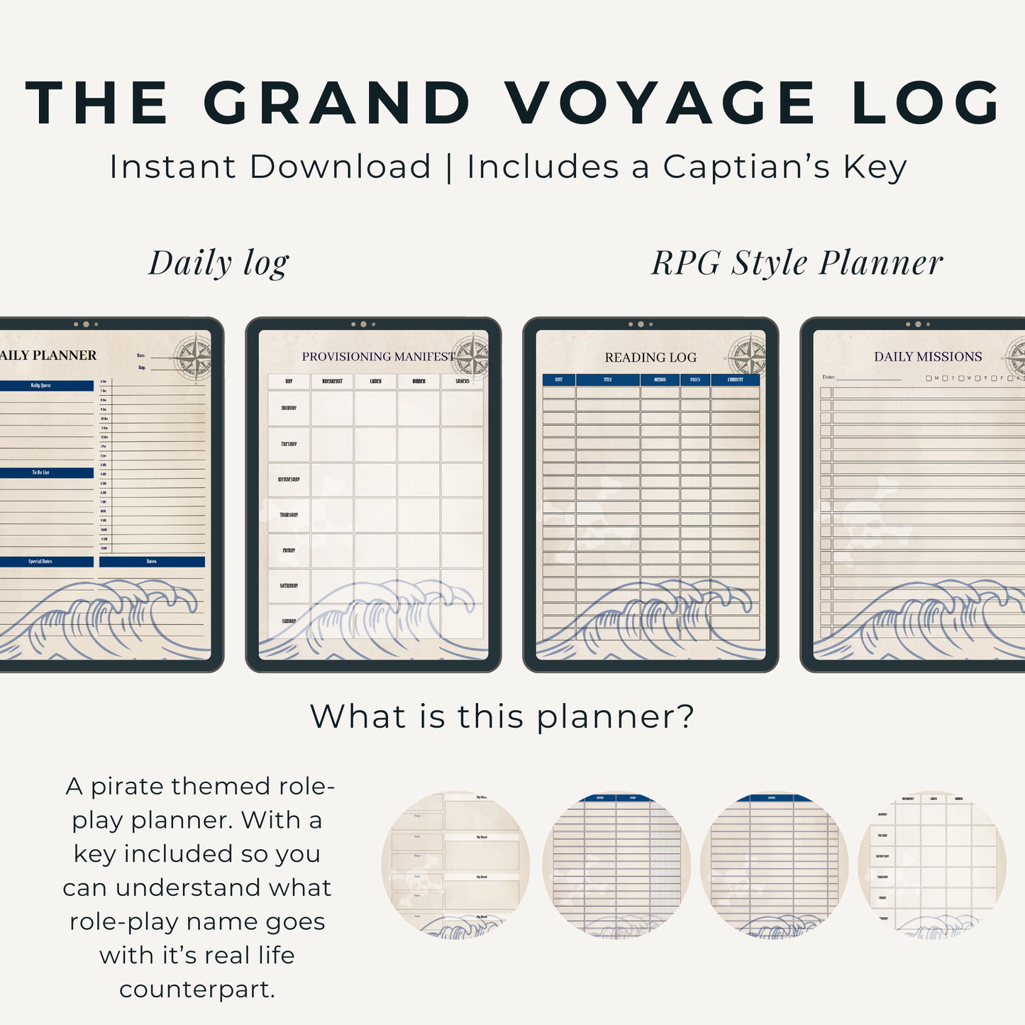 The Grand Voyage Pirate Themed Planner
