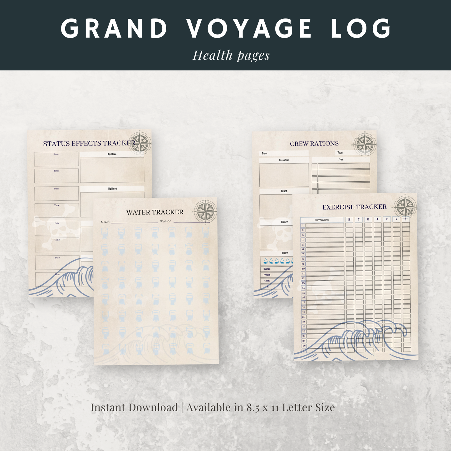 The Grand Voyage Pirate Themed Planner